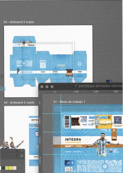 Packaging para Integra: troquel y diseño de la caja edición Selección Argentina